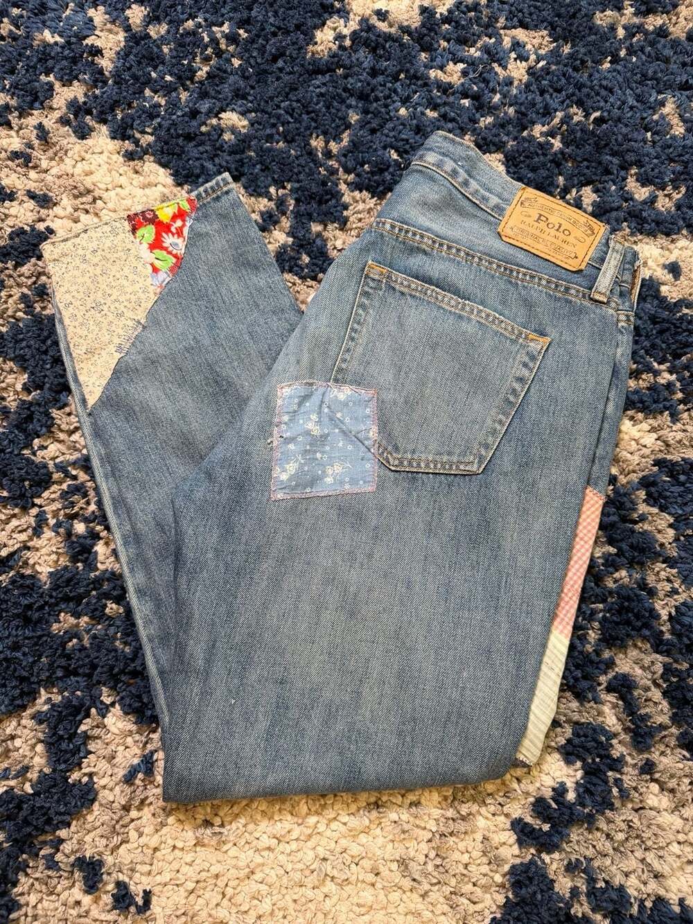Polo Ralph Lauren The Avery Boyfriend Patchwork Jeans